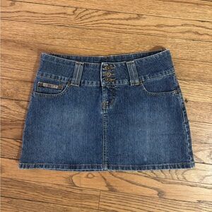 lei denim mini skirt